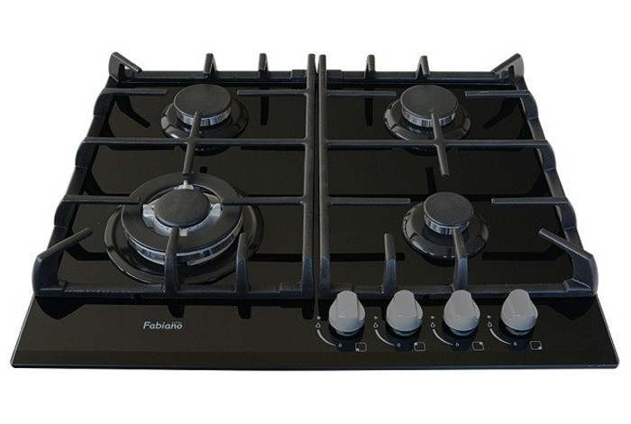 Газовая варочная поверхность Fabiano FHG 10-44 GH-T Black Glass