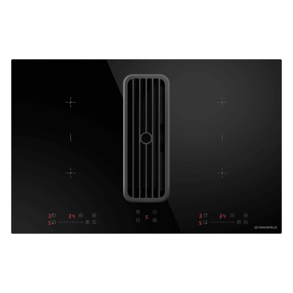 Индукционная варочная панель с интегрированной вытяжкой MAUNFELD AVSI804SBH